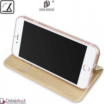 Dux Ducis dirbtinės odos atverčiamas dėklas - auksinės spalvos (Iphone 7/8/Se 2020/Se 2022)